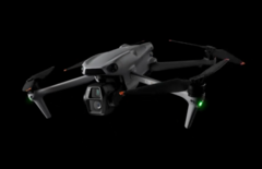 Il drone con fotocamera DJI Air 3S, come si vede nel nuovo teaser trapelato. (Fonte immagine: @Quadro_News su X/Twitter)