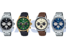 Da sinistra a destra, Casio Edifice EFR-575D-1A, EFR-575CL-3A, EFR-575L-7A e EFR-575D-2A. (Fonte: Casio)