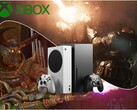 Le prossime esclusive Xbox "Gears of War: E-Day" e "Clockwork Revolution" con le console Xbox Series e il relativo logo.
