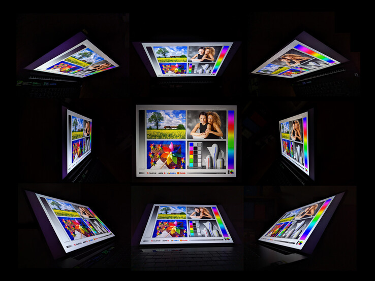 Gli ampi angoli di visione del mini-LED non presentano la degradazione del contrasto dell'IPS o l'effetto arcobaleno dell'OLED, per colori più stabili