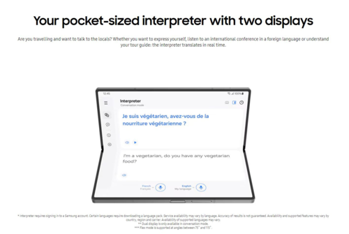 Galaxy Interprete Z Fold 6 (immagine via Samsung)