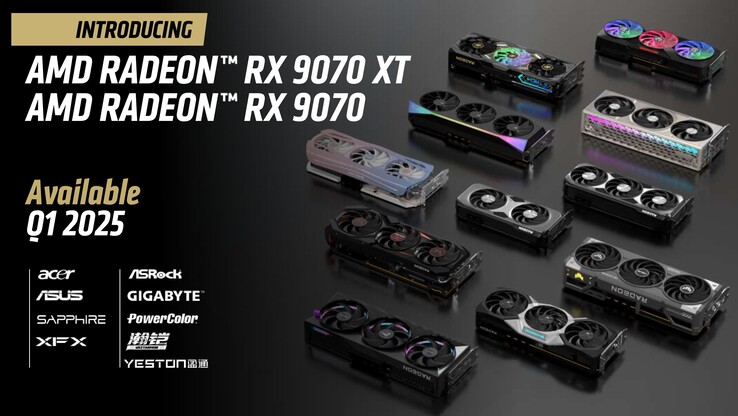 AMD Radeon RX 9070 XT e RX 9070 saranno disponibili presso varie AiB (Fonte immagine: AMD)