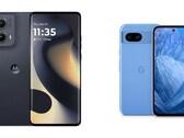 Il Motorola Edge 2024 è disponibile all'acquisto solo in nero, mentre il Pixel 8a è disponibile in quattro colori, tra cui Bay (blu). (Fonte immagine: Motorola, Google - a cura).