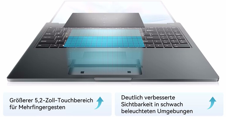 È incluso un touchpad di grandi dimensioni (Fonte: Blackview)