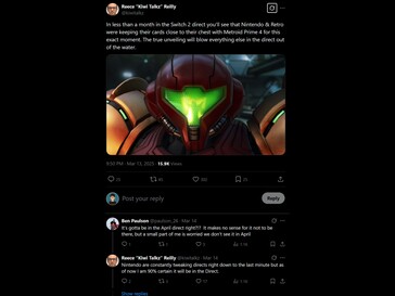 Kiwi Talkz Metroid Prime 4: Beyond Switch Direct X post (Fonte immagine: screenshot, account Kiwi Talkz X)