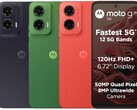 Il Moto G35 5G è disponibile nelle colorazioni Leaf Green, Midnight Black e Guava Red (fonte: Motorola)