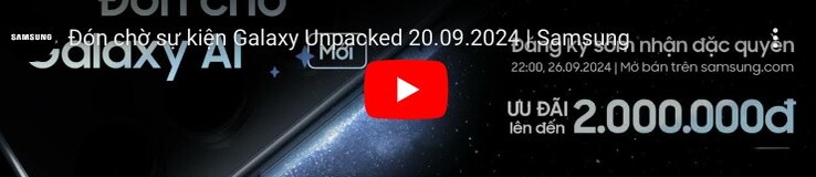 Miniatura del video teaser di Galaxy S24 FE, ora cancellato. (Fonte immagine: Samsung Vietnam)