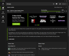 Nvidia GeForce Game Ready Driver 566.03 in download nell&#039;app Nvidia (Fonte immagine: Own)