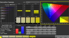 CalMAN: saturazione del colore (calibrata)