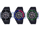 Da sinistra a destra, Casio MRW230H-1E1V, MRW230H-1E2V e MRW230H-1E3V. (Fonte: Casio)