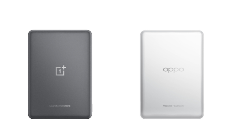 OnePlus Magnetic Power Bank 5000mAh (a sinistra) e Oppo Magnetic Power Bank 5000mAh (a destra). (Fonte: Oppo Shop)