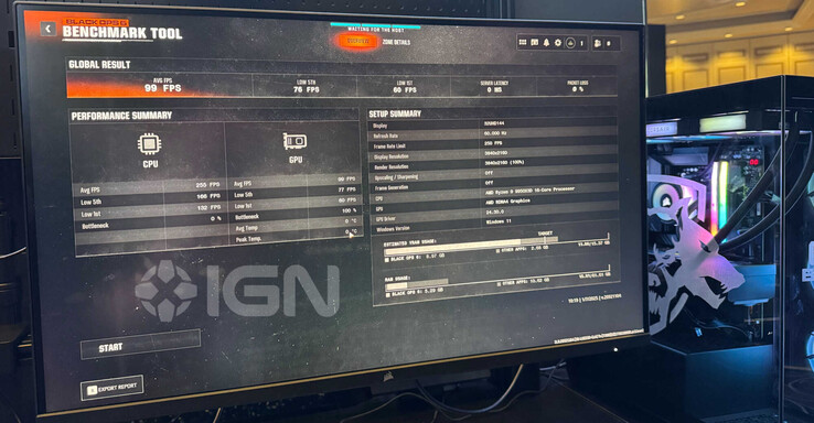 Prestazioni della RX 9070 in Call of Duty: Black Ops 6. (Fonte immagine: IGN)