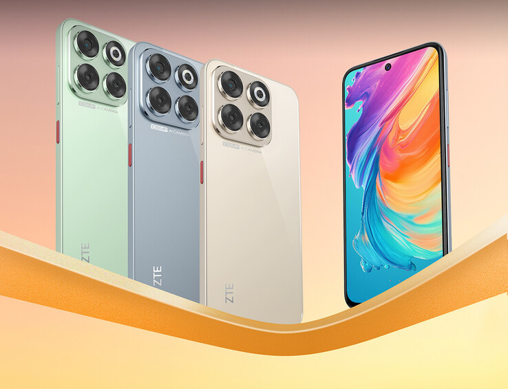 Il Blade V70 nei colori Glacier Green, Sunshine Gold e Stardust Gray (Fonte: ZTE)