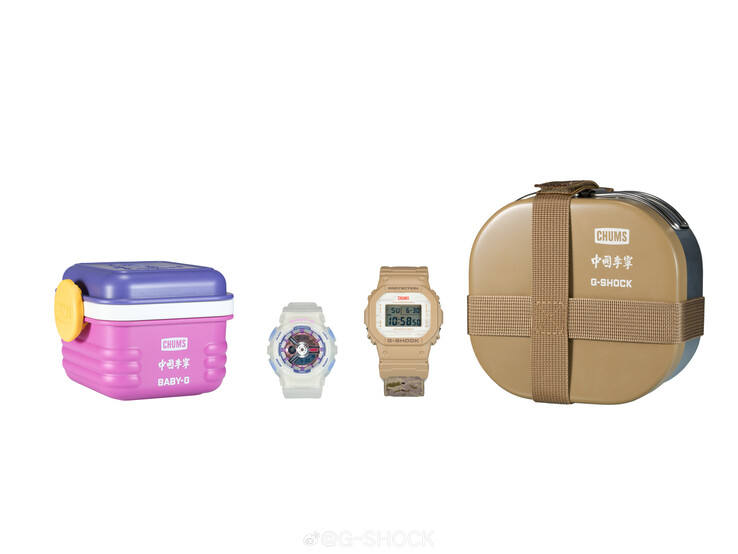 Le confezioni dei nuovi orologi Casio G-Shock e Baby-G. (Fonte immagine: Weibo)