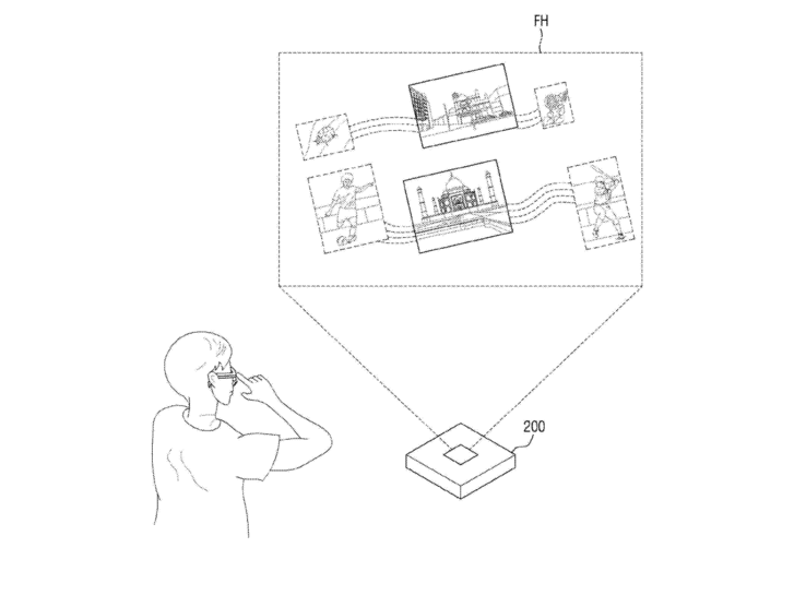 Un diagramma della domanda di brevetto per dispositivi di visualizzazione Samsung. (Fonte: USPTO)