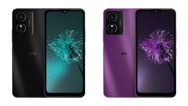 HMD Aura è disponibile nei colori Shadow Black e Electric Purple. (Fonte: HMD)