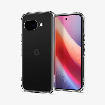 Google Pixel 9a all'interno della custodia trasparente Spigen (fonte: Spigen)