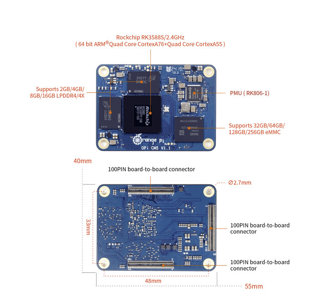 OrangePi CM5. (Fonte: Orange Pi)