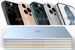 I rendering dell&#039;iPhone 14 Apple e del MacBook Air 2022 sono già stati pubblicati online. (Fonte: Jon Prosser/RendersbyIan)