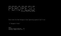 Schermata di avvio di Peropesis Linux (Fonte: LinuxStory)