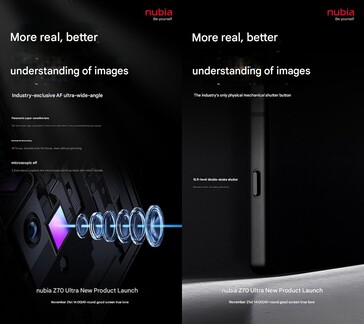 Ultrawide e il pulsante della fotocamera (Fonte immagine: Nubia - traduzione automatica)