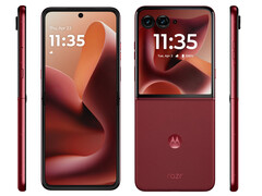 Motorola ha apportato modifiche minime al design dell&#039;ammiraglia Razr pieghevole di quest&#039;anno. (Fonte immagine: via Evan Blass)