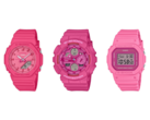 Da sinistra a destra - Casio G-Shock GMA-P2100PP-4A, GMA-S140PP-4A e GMD-S5610PP-4. (Fonte: G-Central)