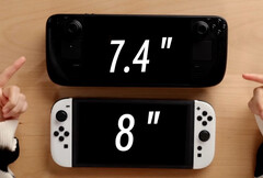 Lo Switch 2 potrebbe assomigliare a uno Switch OLED in scala, ma senza il display OLED. (Fonte: XNZ)