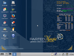 Vista del desktop di Parted Magic (Fonte: Parted Magic LLC)