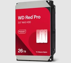 L&#039;unità disco Red Pro NAS da 26 TB è una delle unità CMR di maggiore capacità oggi disponibili. (Fonte: Western Digital)