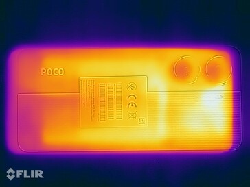 Xiaomi Poco X7 Pro: Temperature di superficie - Fondo