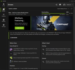 GeForce Download del driver Game Ready 555.85 nell&#039;applicazione Nvidia (Fonte: Own)