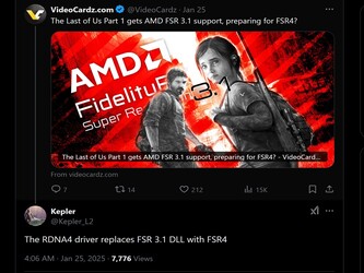 Kepler_L2 AMD FSR 4 X post (Fonte immagine: X)