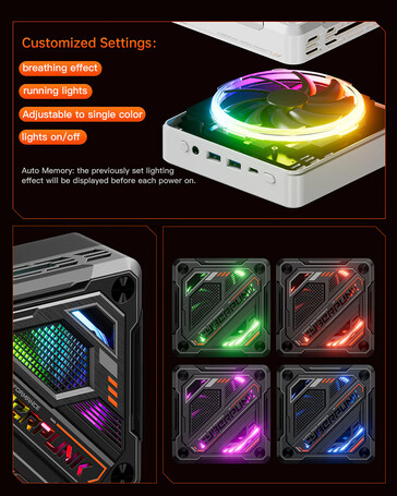 Design ed effetti RGB (Fonte: AOOSTAR)