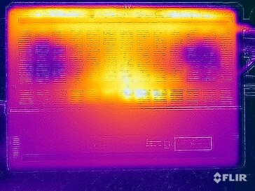 Temperature superficiali della prova di stress (in basso)