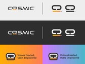 System76 presenta il logo del suo Cosmic Desktop in diverse varianti (Immagine: System76).