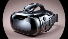 Un &quot;mock-up dell&#039;auricolare Samsung VR&quot;. Fonte: Notebookcheck via DALL-E 3 