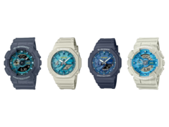 Da sinistra a destra, Casio GA-110AS-2AJF, GA-2100AS-5AJF, GA-2100AS-2AJF e GA-110AS-5AJF. (Fonte immagine: Great G-Shock World, Yahoo Japan)