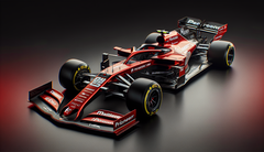 Auto da corsa TDK-McLaren Formula E (Fonte immagine: Generato con DALL-E 3)