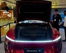 Nuova Tesla Model Y nel colore Ultra Red (Fonte: DaltyBrewer/X)