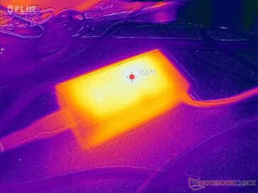 L'adattatore CA raggiunge oltre 37 C quando si utilizzano carichi impegnativi