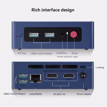 L'USB-C è assente. (Fonte: Beelink)