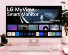 L'installazione del monitor intelligente MyView sul desktop. (Fonte: LG)