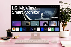 L&#039;installazione del monitor intelligente MyView sul desktop. (Fonte: LG)