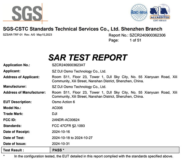 (Fonte: SGS via FCC)