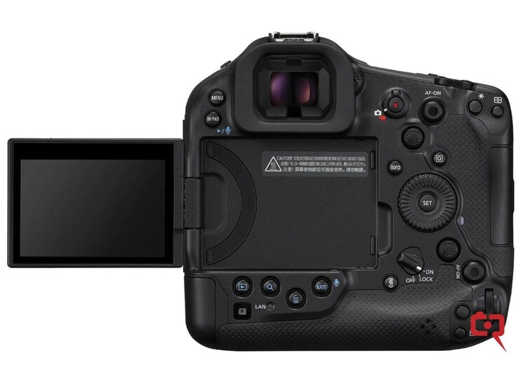 Immagine posteriore di Canon EOS R1 (Fonte: Canon Rumors)