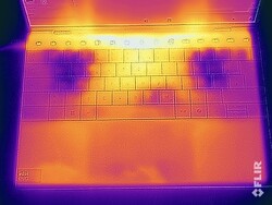 L'immagine a infrarossi mostra le dimensioni del touchpad.