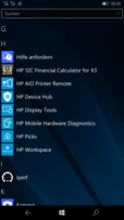 HP Elite x3: apps HP