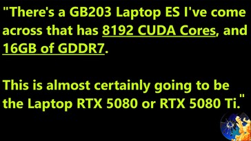 Le specifiche del laptop RTX 5080 trapelano. (Fonte immagine: La legge di Moore è morta)