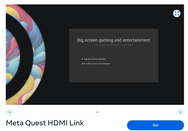 L'applicazione Meta Quest HDMI Link è per ora su App Lab. (Fonte immagine: Meta)